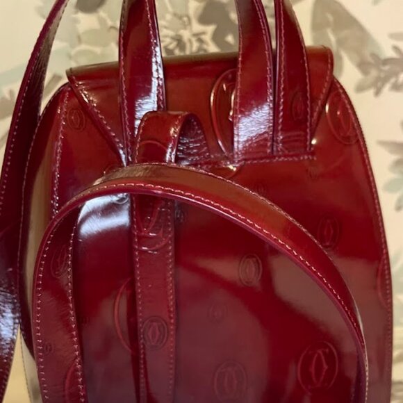 Cartier Happy Birthday Backpack Purse Monogram Patent Leather with Box - Picture 3 of 15